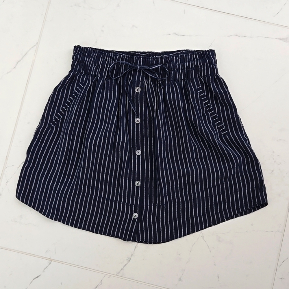 Joie Silk Striped Mini Skirt